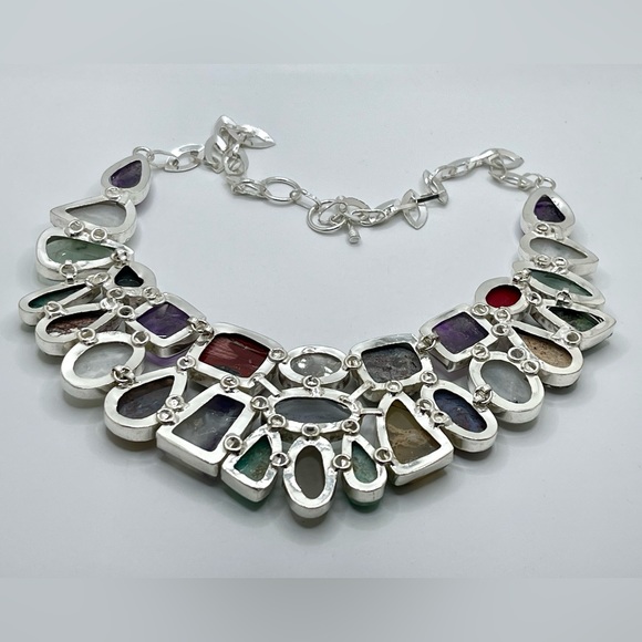 Muti-Gemstone Statement Necklace - Picture 9 of 15